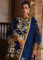Elan Luxury Embroidered Lawn 3 Piece Unstitched Suit EL25LL SOLENE EL25-03 B